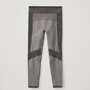 COS Seamless Performance Athletic Workout Leggings in Gray and Black, Size S